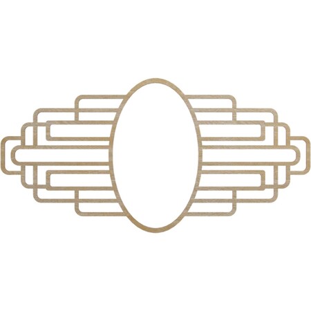 Ekena Millwork Elizabeth Wood Fretwork Pierced Ceiling Medallion, Birch, 30"W x 15"H x 8 1/4"IW x 14 1/4"IH x 3/8"T CMWP30X15X0375EBBI